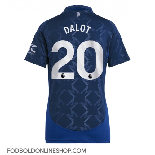 Manchester United Diogo Dalot #20 Udebanetrøje Dame 2024-25 Kortærmet